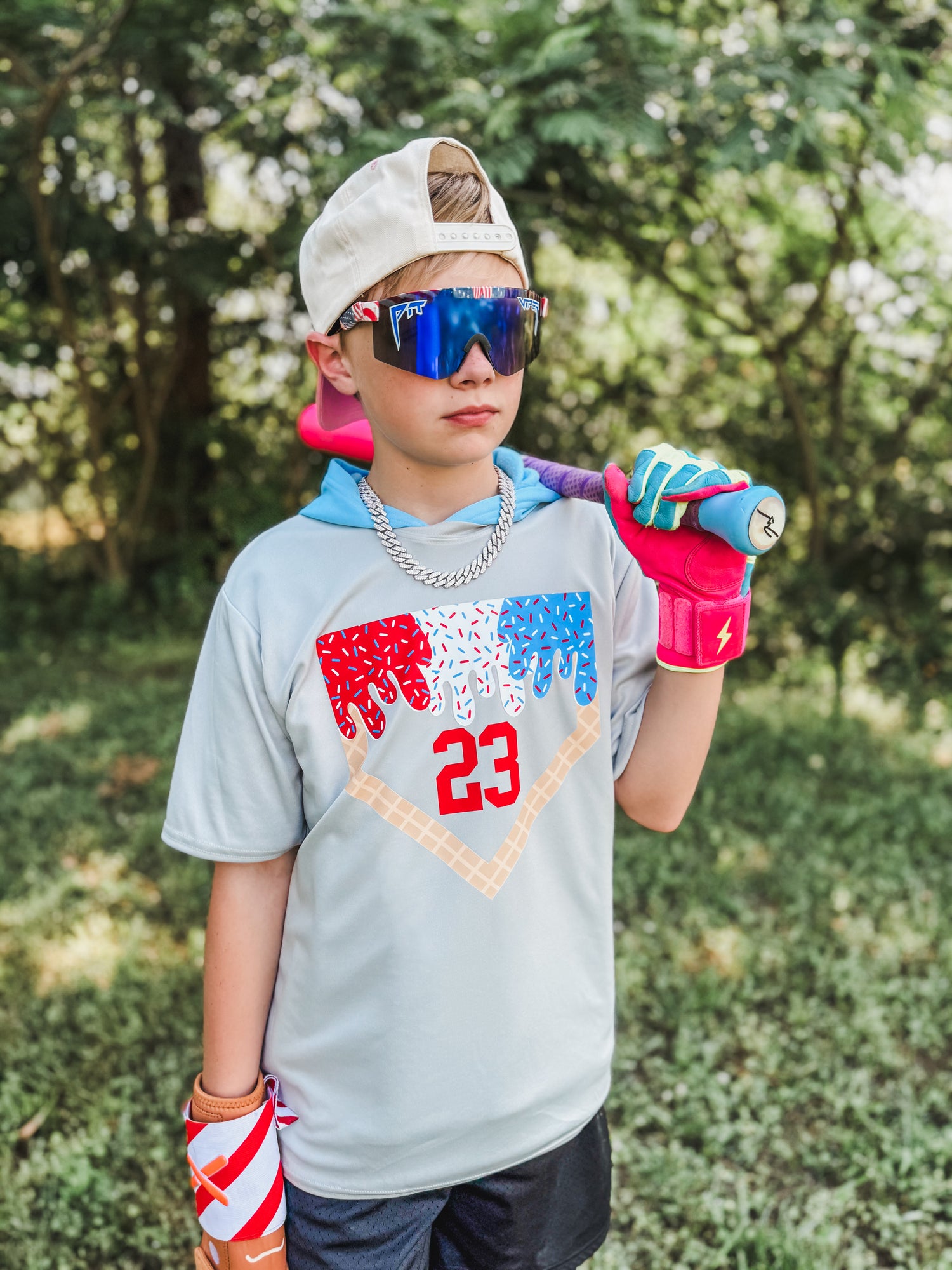 July 4th Drip with Number (T)