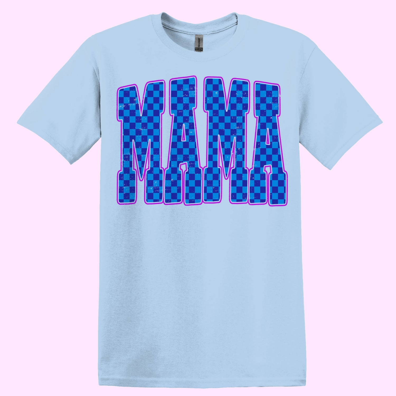 Blue Checkered MAMA **NEW** (P)