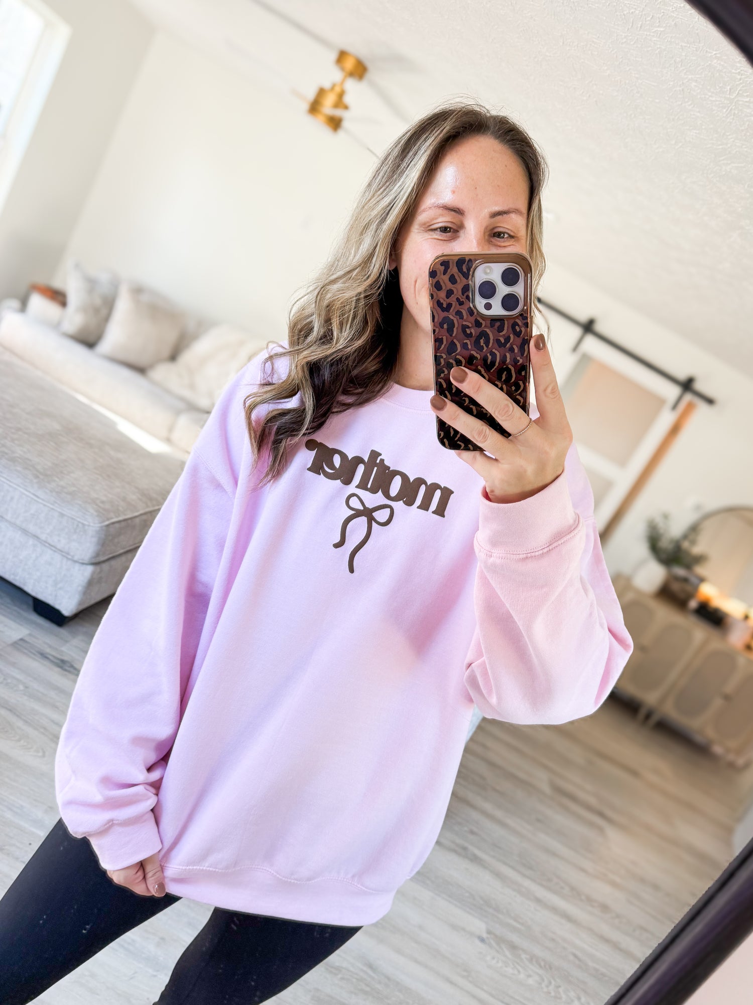 Brown Mother on pink!